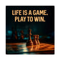 High Gloss Metal Art | Wall Decor - Motivational Quote | Home Decor | Wall Art | Life Is A Game - Eshaarya