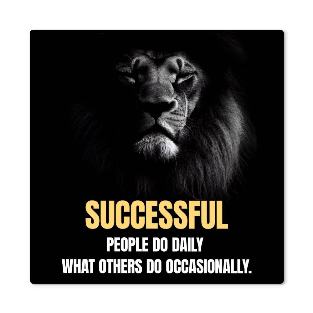 Successful People Do Daily | High Gloss Metal Art | Wall Decor - Motivational Quote | Home Decor | Wall Art | Successful People - Eshaarya
