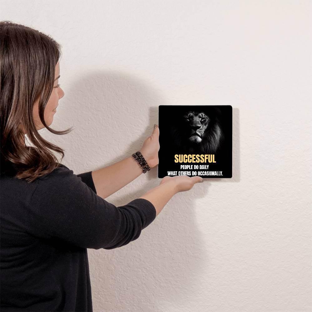 Successful People Do Daily | High Gloss Metal Art | Wall Decor - Motivational Quote | Home Decor | Wall Art | Successful People - Eshaarya