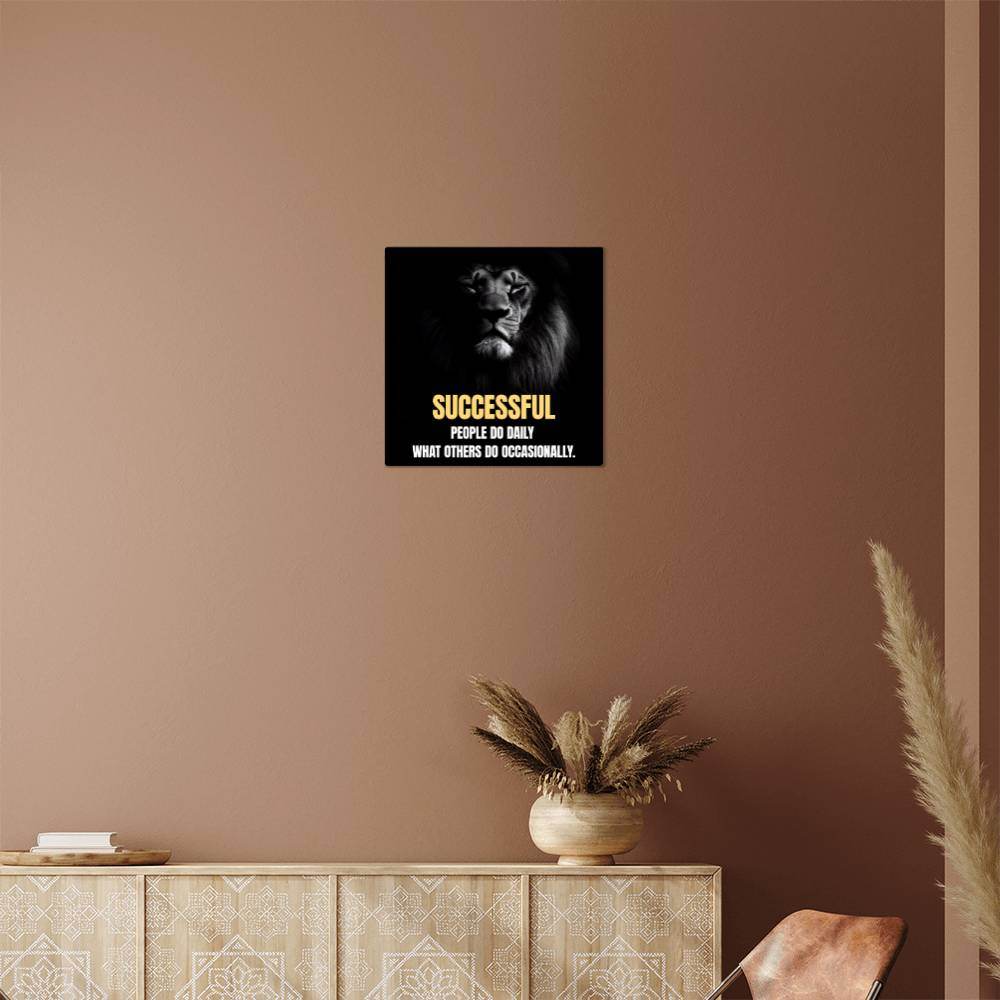 Successful People Do Daily | High Gloss Metal Art | Wall Decor - Motivational Quote | Home Decor | Wall Art | Successful People - Eshaarya