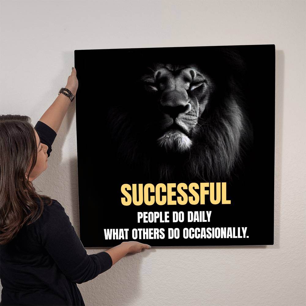 Successful People Do Daily | High Gloss Metal Art | Wall Decor - Motivational Quote | Home Decor | Wall Art | Successful People - Eshaarya