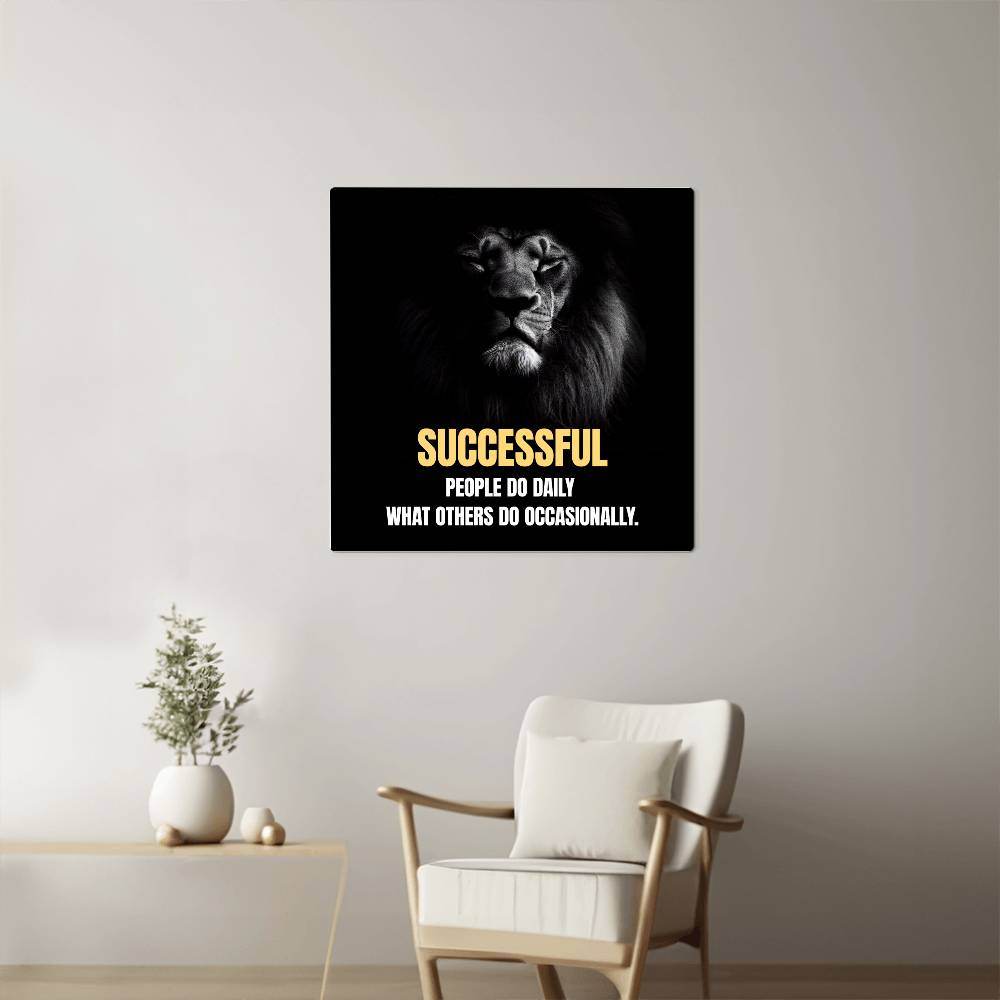 Successful People Do Daily | High Gloss Metal Art | Wall Decor - Motivational Quote | Home Decor | Wall Art | Successful People - Eshaarya
