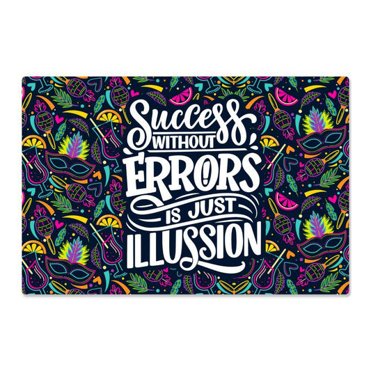 High Gloss Metal Art | Wall Decor - Motivational Quote | Home Decor | Wall Art | Success without Errors - Eshaarya