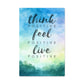 High Gloss Metal Art | Wall Decor - Motivational Quote | Home Decor | Wall Art | Think Positive - Eshaarya