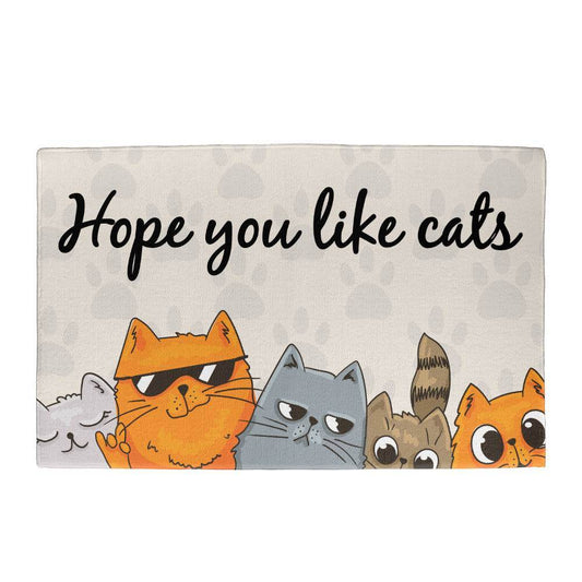 Hope You Like Cats | Housewarming Gift | Home Door Mat | New Home Gift | Welcome Door Mat - Eshaarya