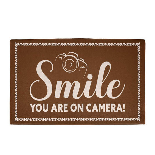 Smile You Are On Camera | Welcome To My Home Door Mat | Housewarming Gift | New Home Gift