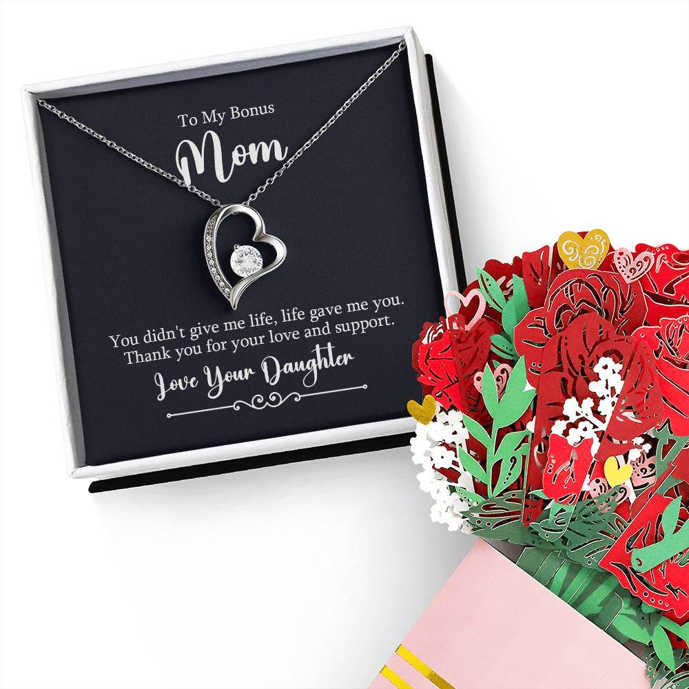 Alluring Beauty Necklace: Sparkling Cubic Zirconia Jewelry for Mom – Perfect Gift for Any Occasion, Birthday, Anniversary, or Holiday + Flower Bouquet - Eshaarya