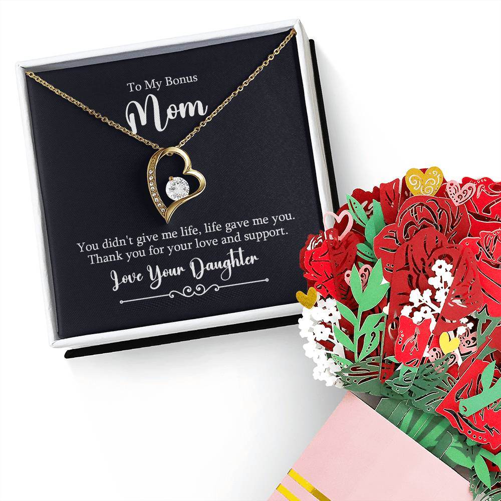 Alluring Beauty Necklace: Sparkling Cubic Zirconia Jewelry for Mom – Perfect Gift for Any Occasion, Birthday, Anniversary, or Holiday + Flower Bouquet - Eshaarya