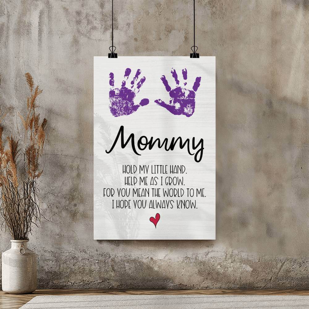 Mommy Hold my Little Hand | Digital Art Print | Wall Decor | Special Gift For Mom - Eshaarya