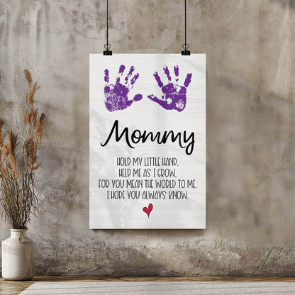 Mommy Hold my Little Hand | Digital Art Print | Wall Decor | Special Gift For Mom - Eshaarya