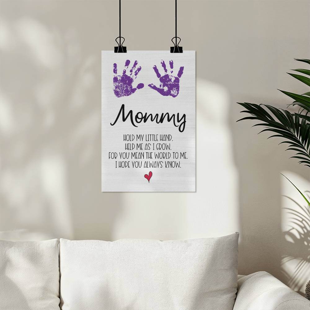 Mommy Hold my Little Hand | Digital Art Print | Wall Decor | Special Gift For Mom - Eshaarya