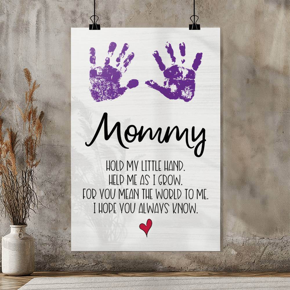 Mommy Hold my Little Hand | Digital Art Print | Wall Decor | Special Gift For Mom - Eshaarya