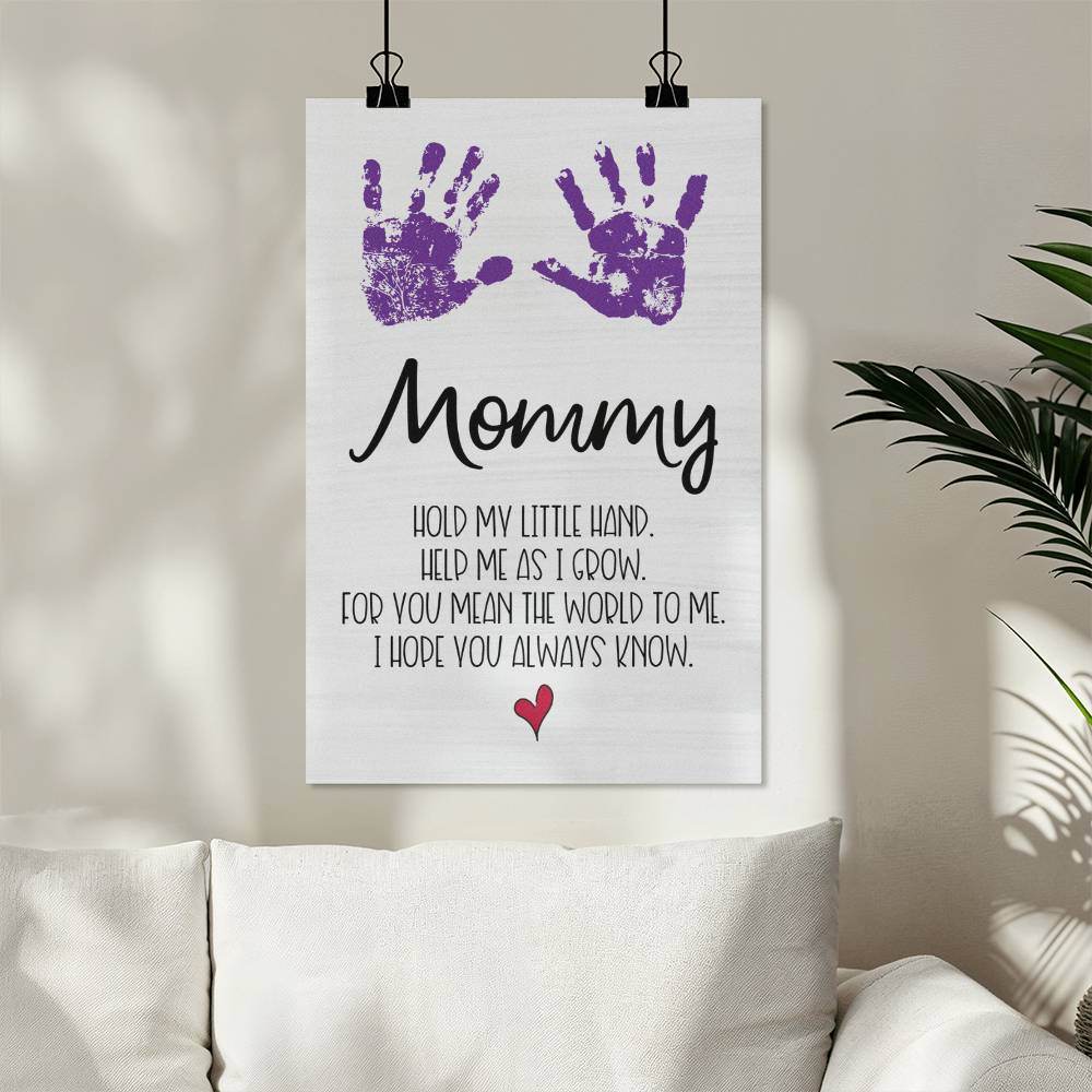 Mommy Hold my Little Hand | Digital Art Print | Wall Decor | Special Gift For Mom - Eshaarya