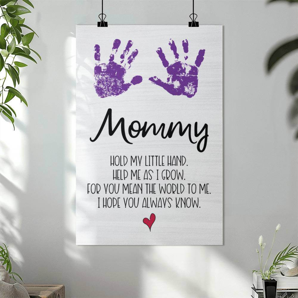 Mommy Hold my Little Hand | Digital Art Print | Wall Decor | Special Gift For Mom - Eshaarya