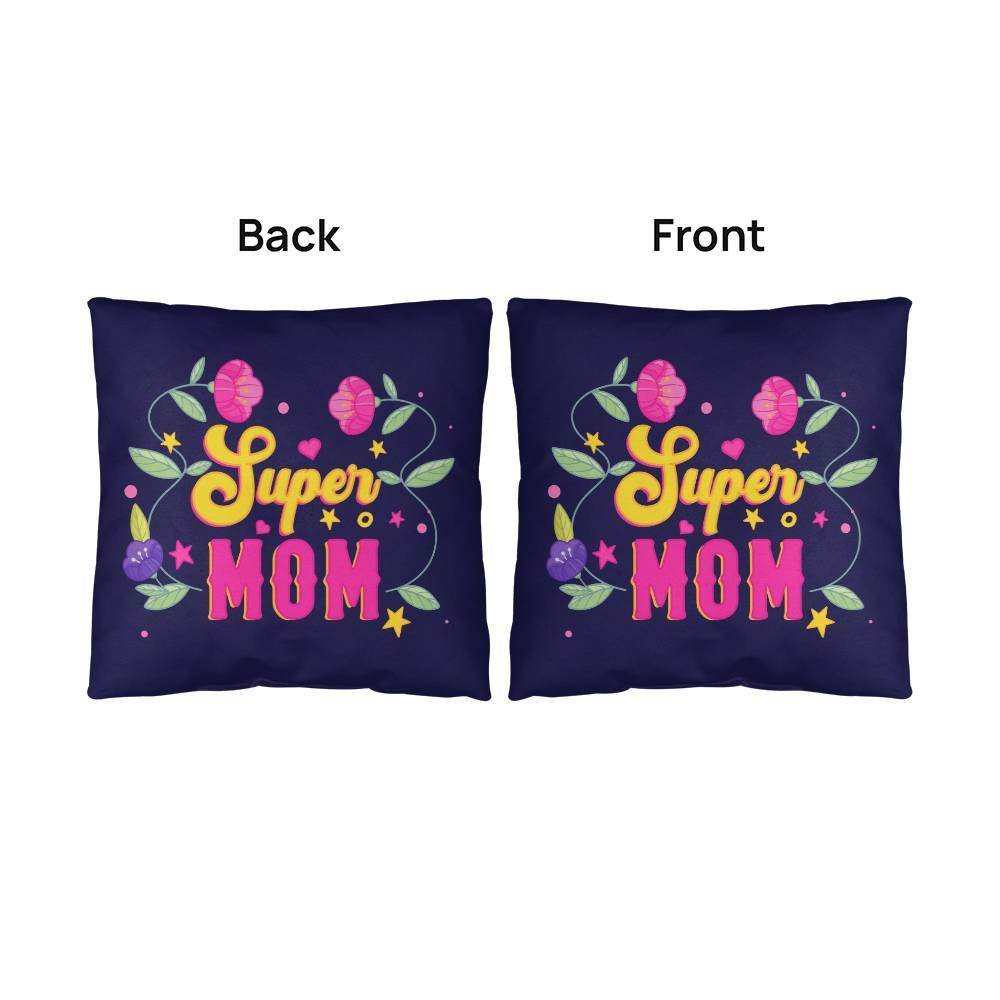 Super Mom Pillow | Mother's Day Gift | Gift for Mom | Rustic Decor | Mom Gift | Home Decor - Eshaarya