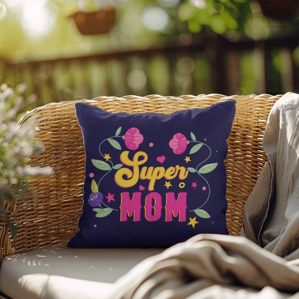 Super Mom Pillow | Mother's Day Gift | Gift for Mom | Rustic Decor | Mom Gift | Home Decor - Eshaarya