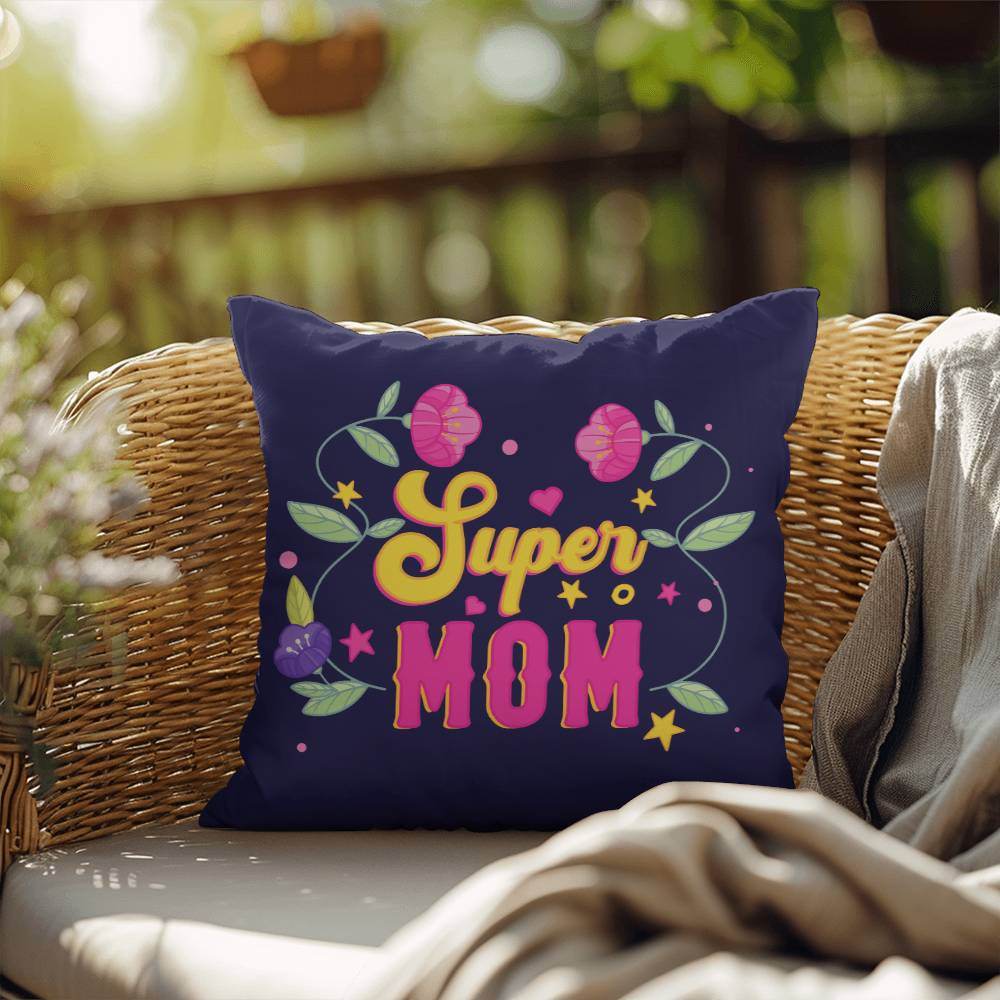 Super Mom Pillow | Mother's Day Gift | Gift for Mom | Rustic Decor | Mom Gift | Home Decor - Eshaarya