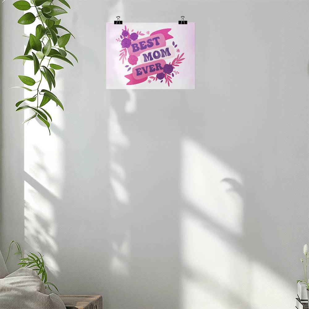 Best Mom Ever Retro Style Digital Print,  Minimalist Trendy Printable Wall Art | Gift For Mom