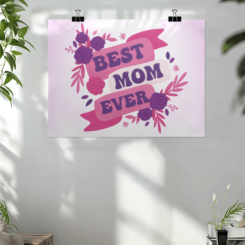 Best Mom Ever Retro Style Digital Print,  Minimalist Trendy Printable Wall Art | Gift For Mom