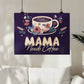 Mama Needs Coffee Retro Style Digital Print, Minimalist Wall Art for Coffee Lovers Instant Download, Minimalist Trendy Printable Wall Art - Eshaarya