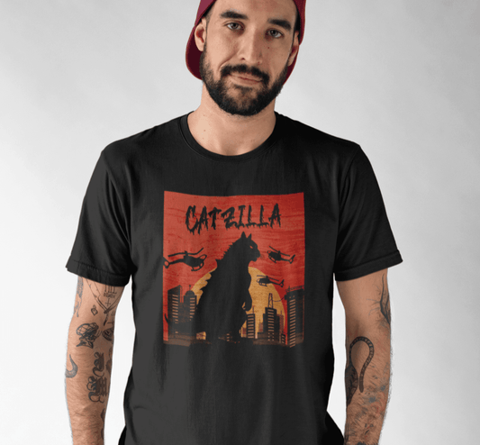 CATZILLA Short Sleeve T-shirt in Black - Eshaarya