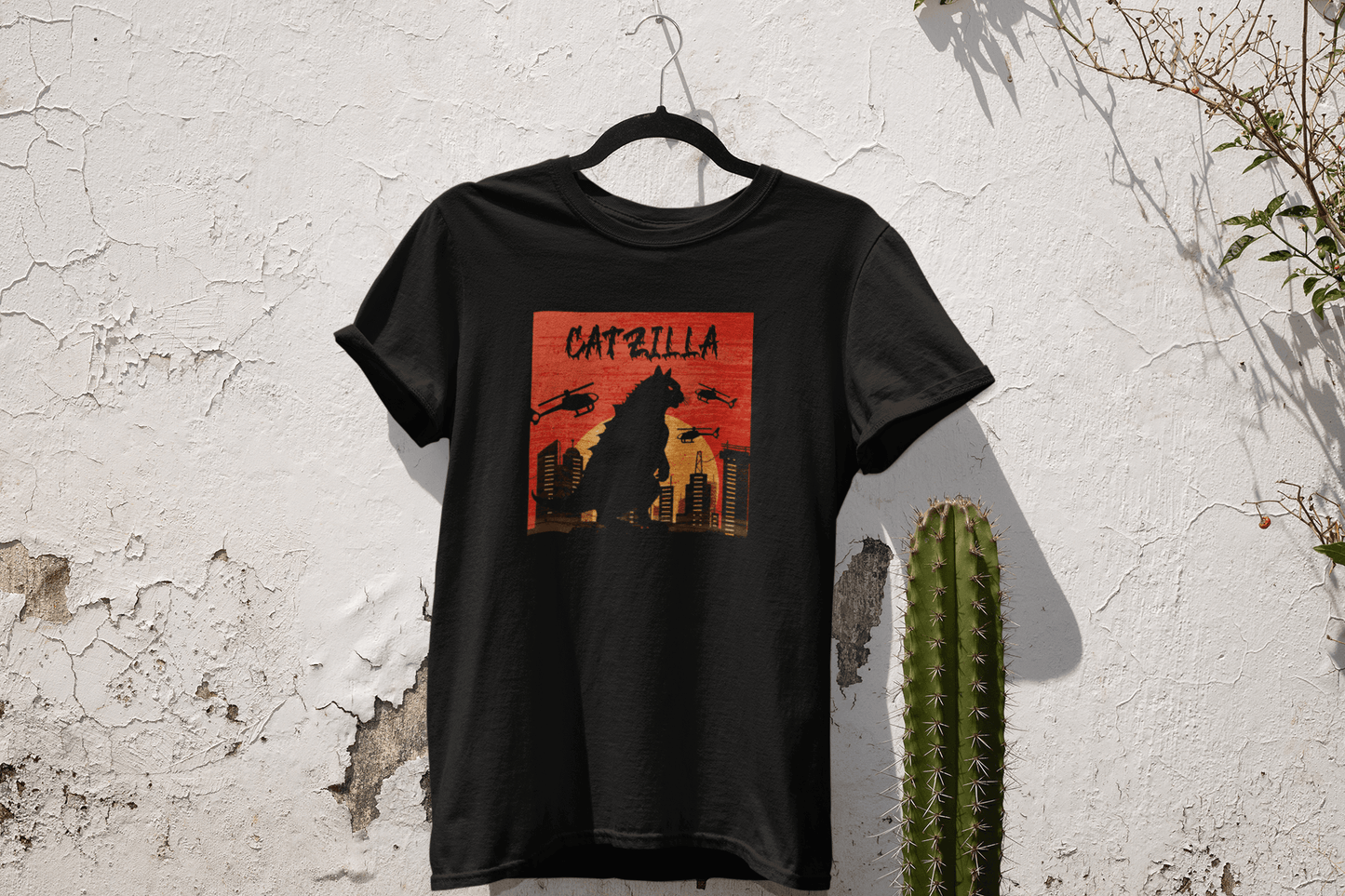 CATZILLA Short Sleeve T-shirt in Black - Eshaarya
